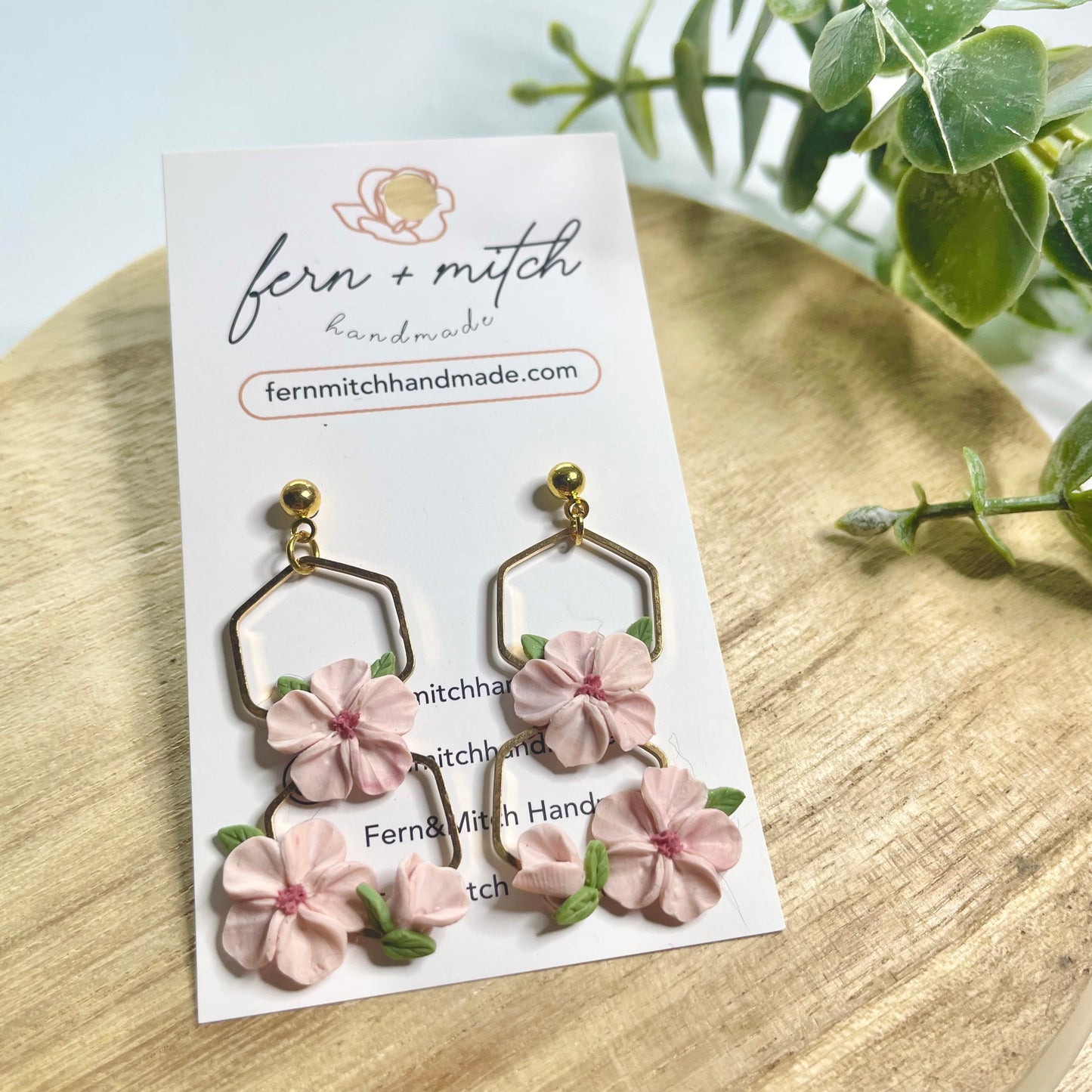 Pink Floral Hexagons