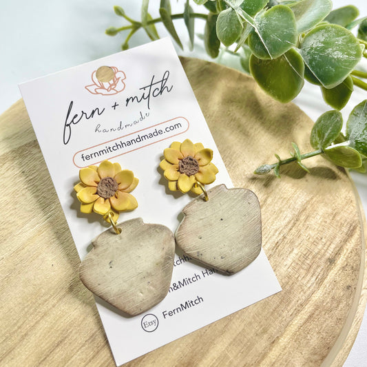 Sunflower In An Aged Pot