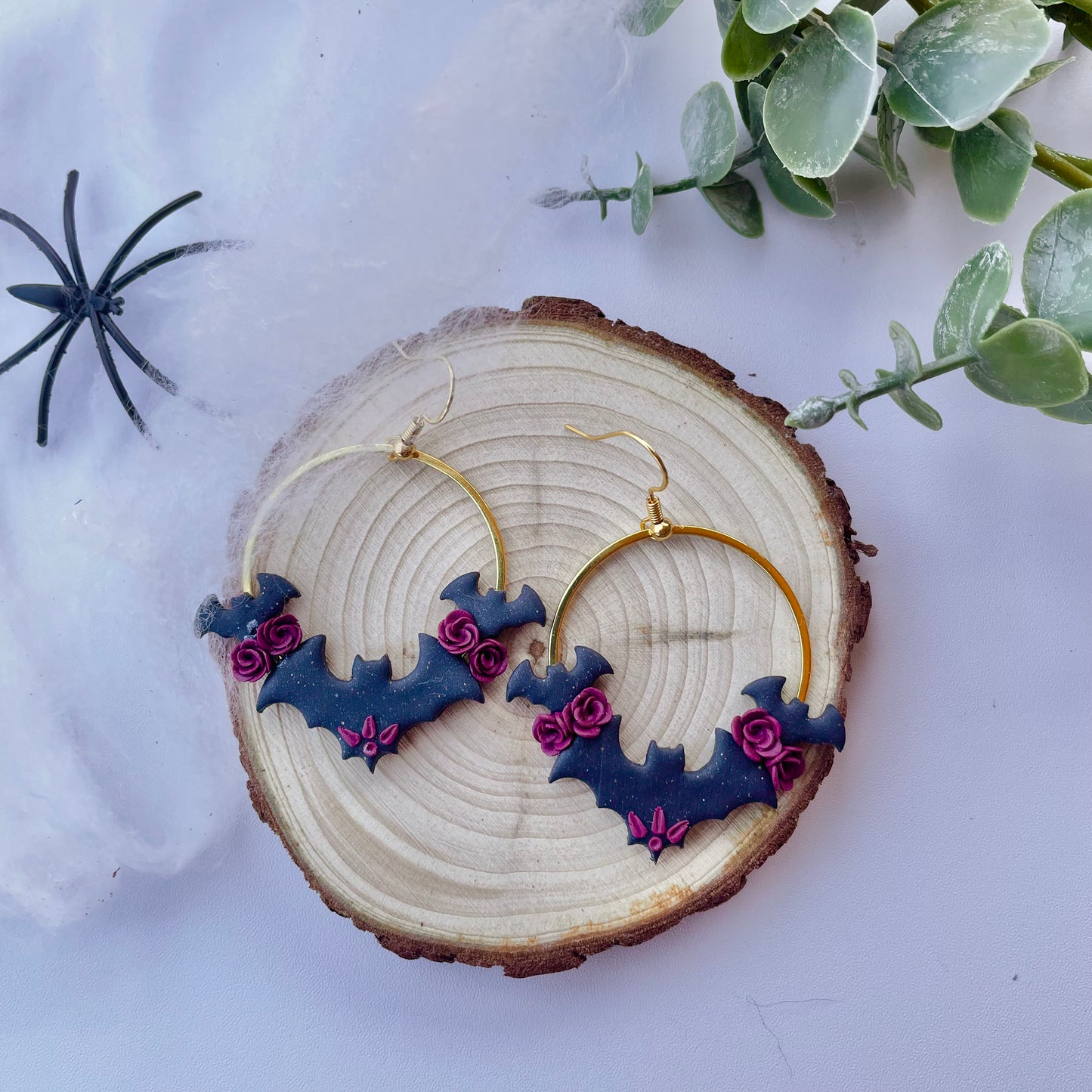 Bats & Flowers Hoops