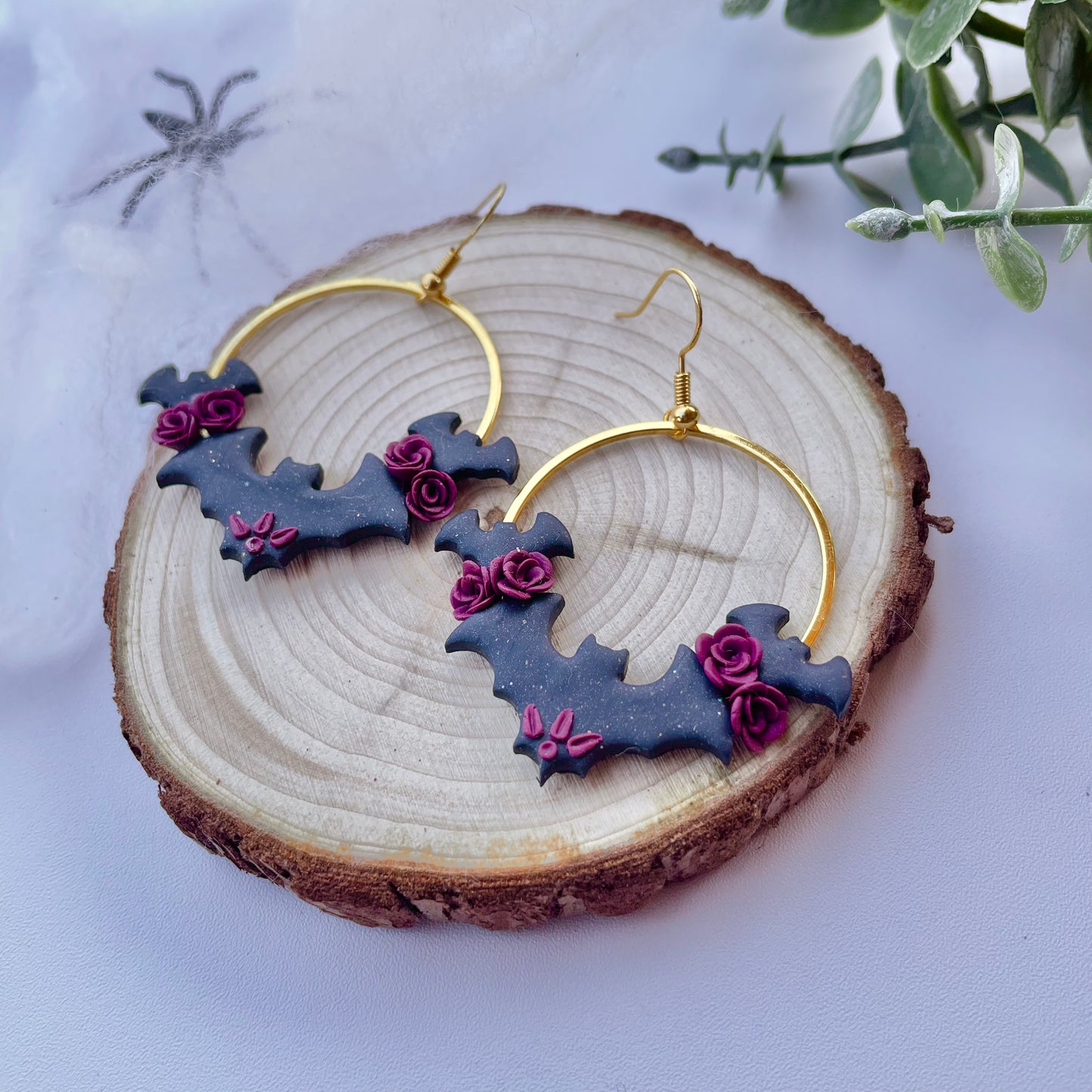 Bats & Flowers Hoops